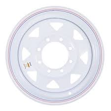 RIN PARA REMOLQUE ACERO 16X6 8 ON 6.5 SENCILLO (TRIANGULO, LINEAS, BLANCO)